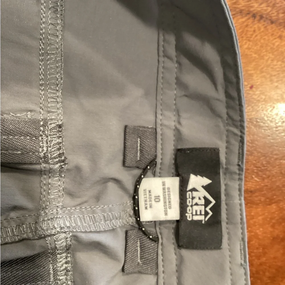 REI Sahara Convertible Pants in medium gray. - Picture 3 of 8